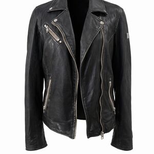 Women's Blue Leather Jacket